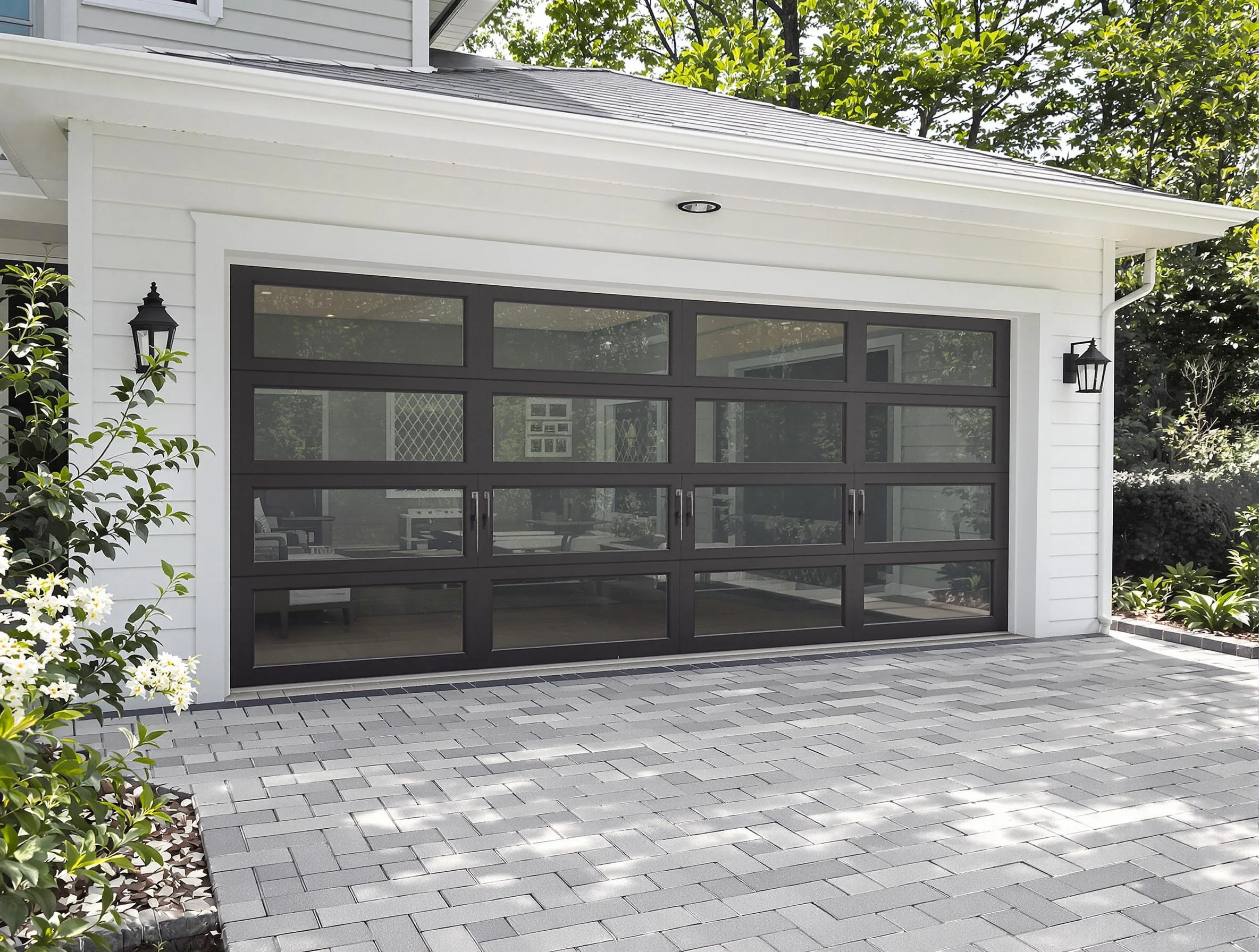 Randolph Garage Door Repair design specialist presenting custom garage door options to Randolph homeowner