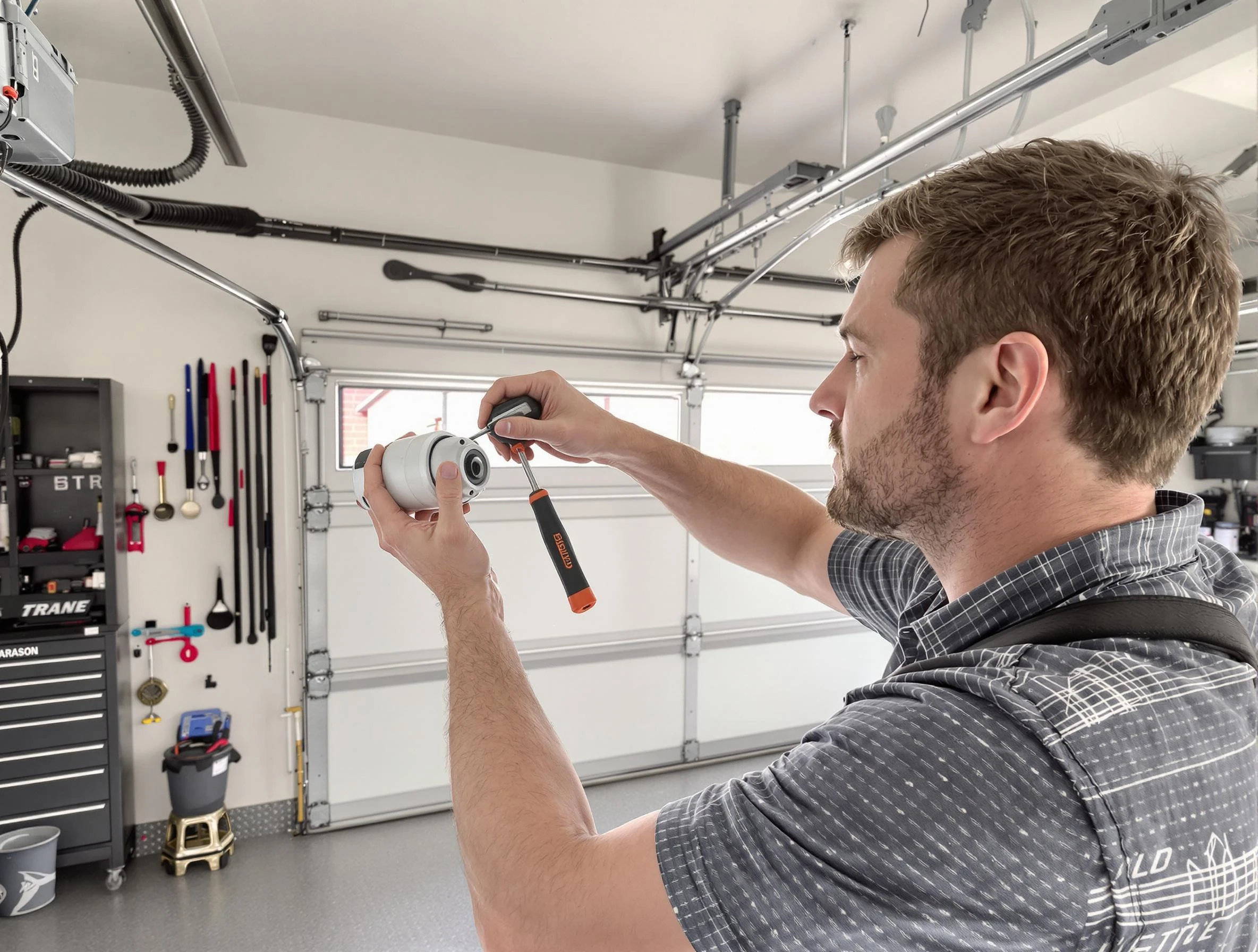 Garage door opener repair service by Randolph Garage Door Repair in Randolph