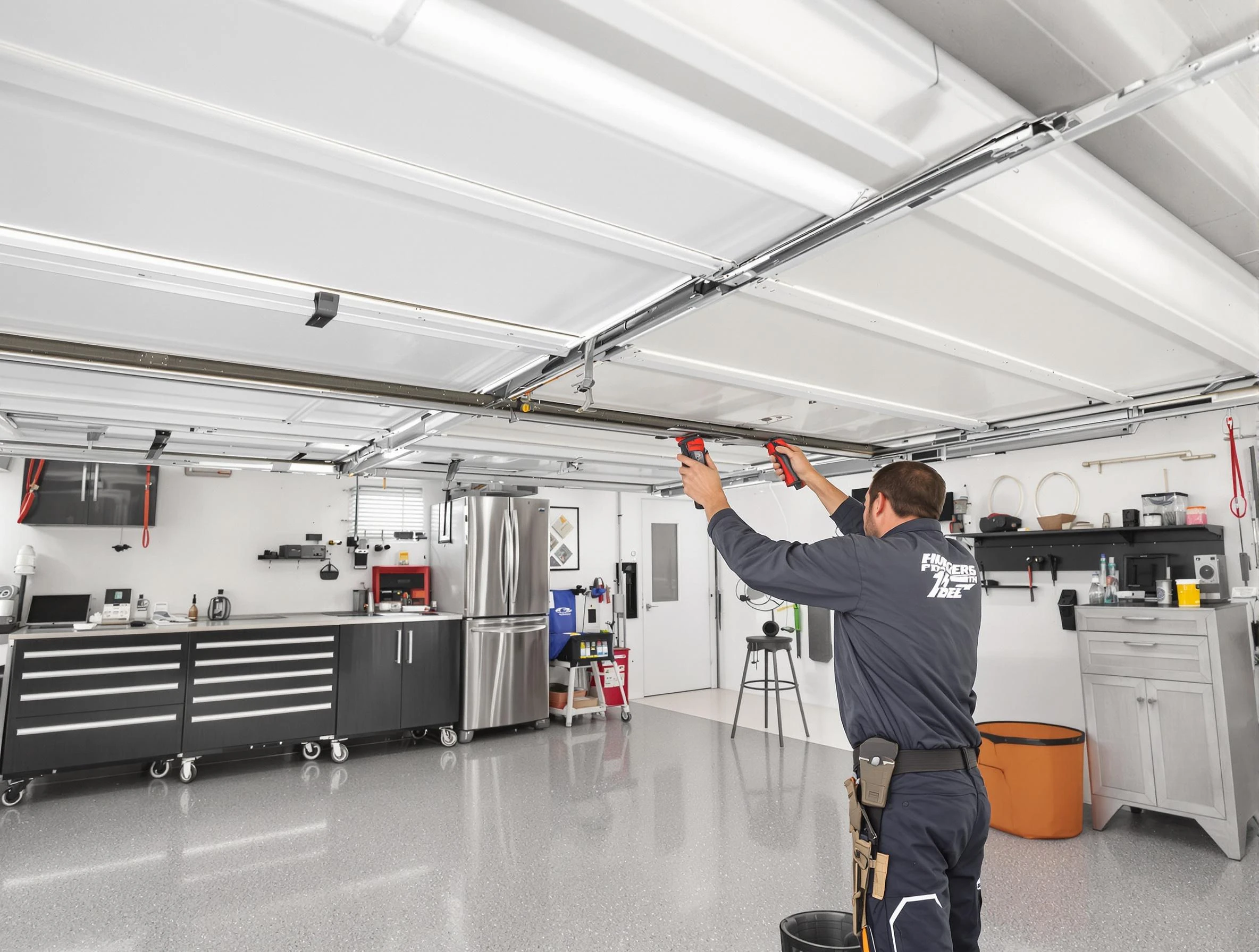 Overhead garage door repair service by Randolph Garage Door Repair in Randolph